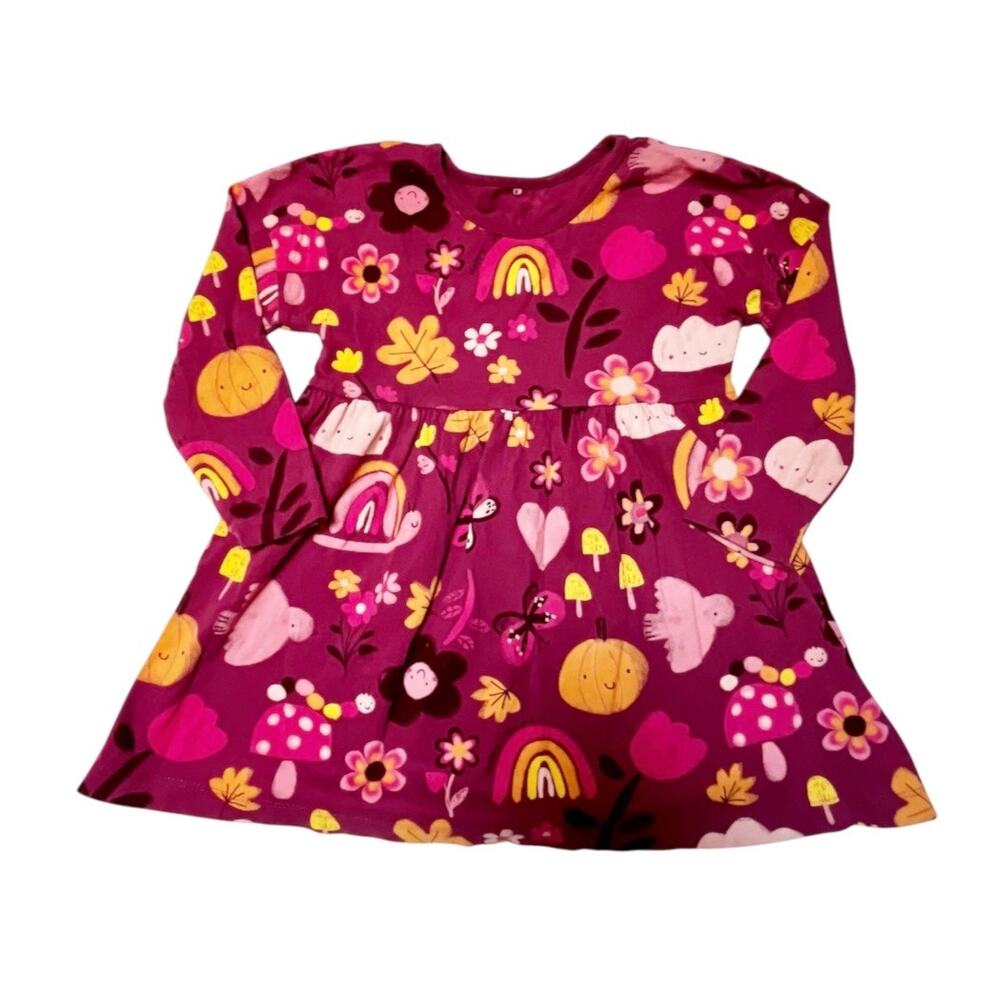 George Autumn Rainbow Pumpkin Print Dress Size 2/3